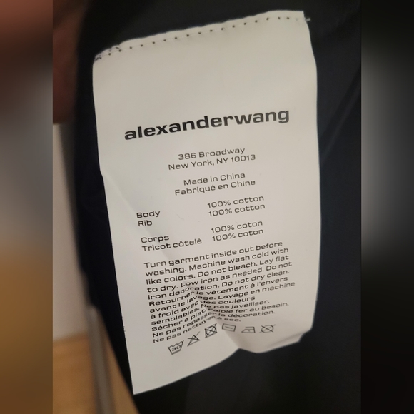 ALEXANDERWANG-Black Puff Long Sleeve T-Shirt - Picture 6 of 7